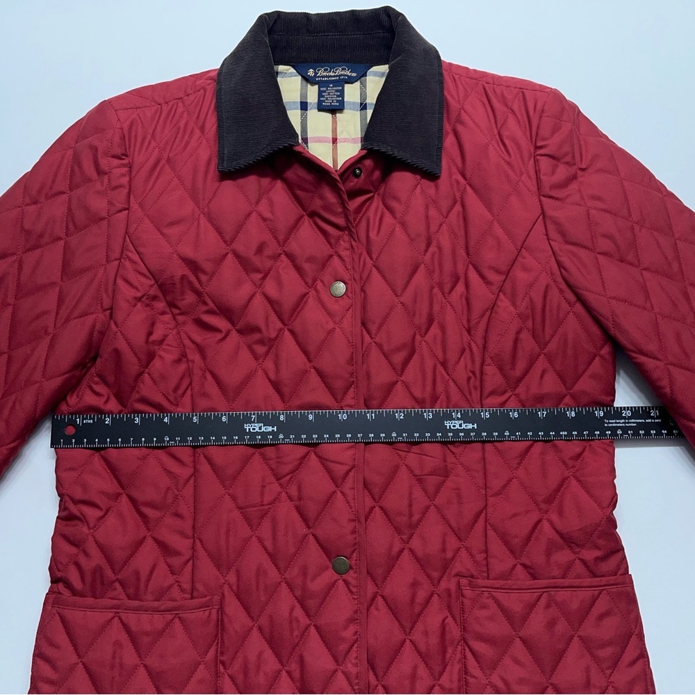 Brooks Brothers Diamond Quilted Jacket Womens Size 10 Insulated Corduroy Collar - Picture 9 of 14